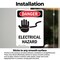 Signmission Electrical Hazard Danger Sign, Vinyl Decal, 10in W x 14in L, 2PK OS-2PACK-DS-D-1014-V-1196 - alternate 2